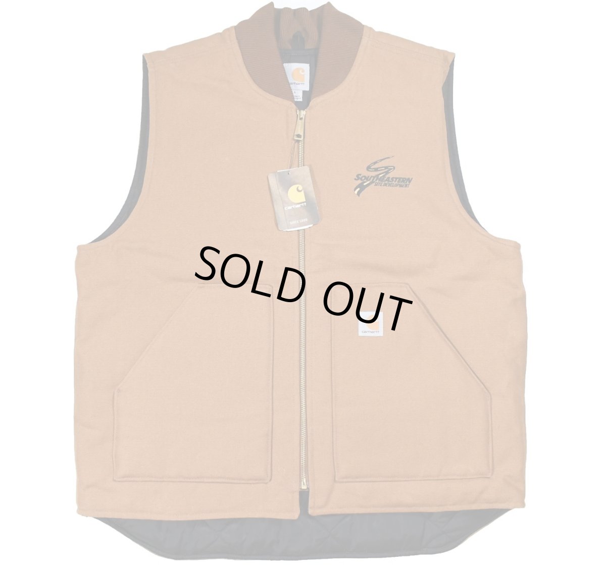 画像1: Deadstock Carhartt Duck Vest Brown "Southeastern" (1)