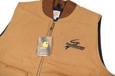 画像2: Deadstock Carhartt Duck Vest Brown "Southeastern" (2)
