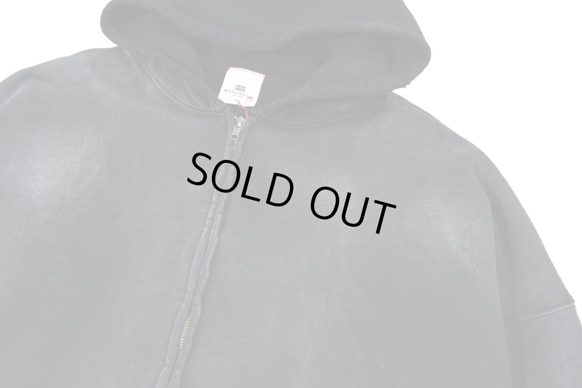 画像2: MOOJI MOOJI US Oversize Zip Up Hoodie Aged Black (2)