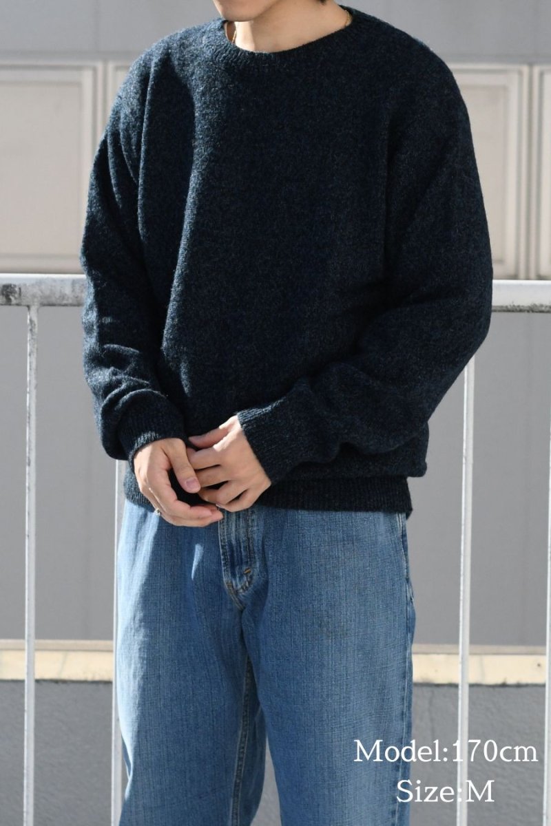 画像5: Pendleton Shetland Washable Wool Crewneck Knit Sweater Indigo Heather ペンドルトン (5)