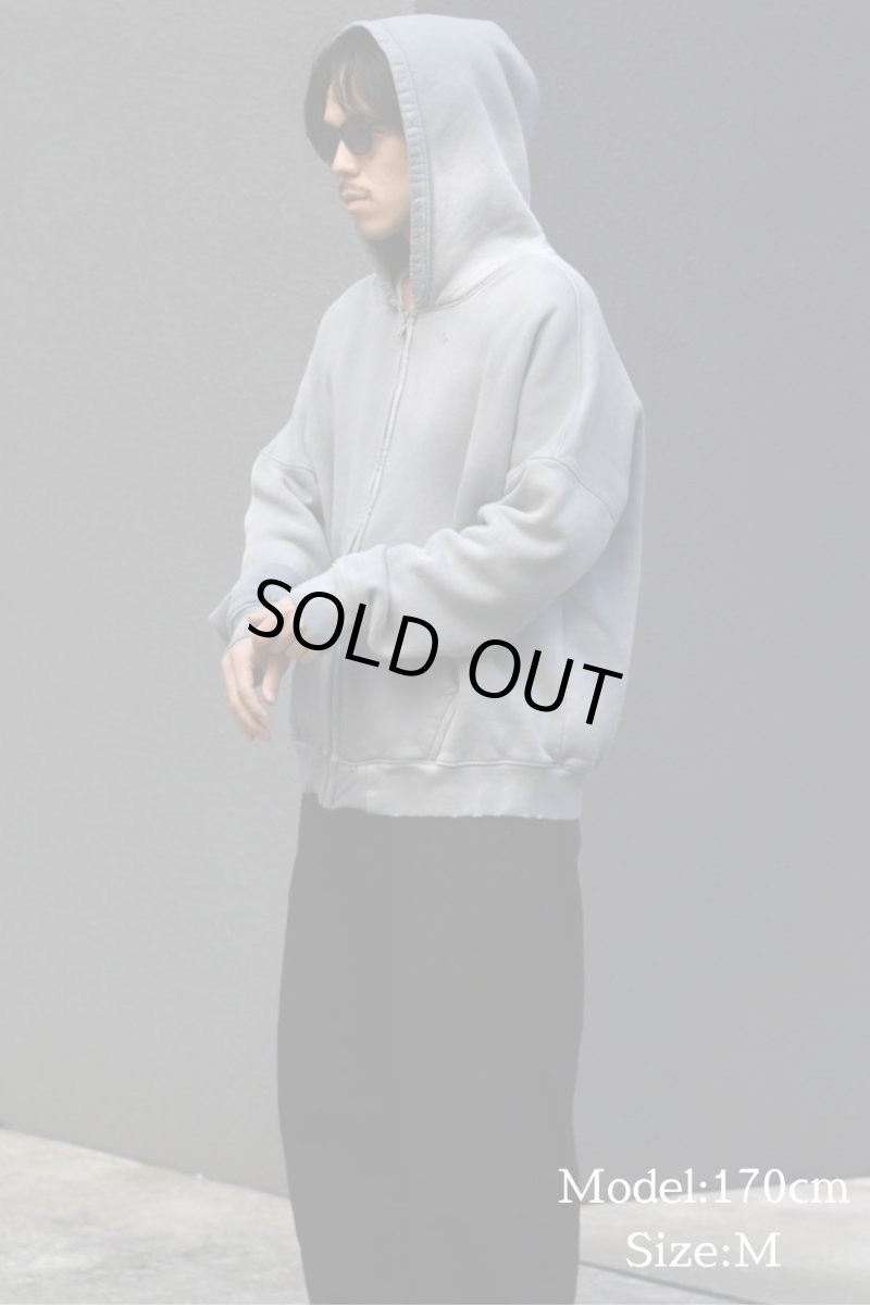 画像6: MOOJI MOOJI US Oversize Zip Up Hoodie Aged Grey (6)