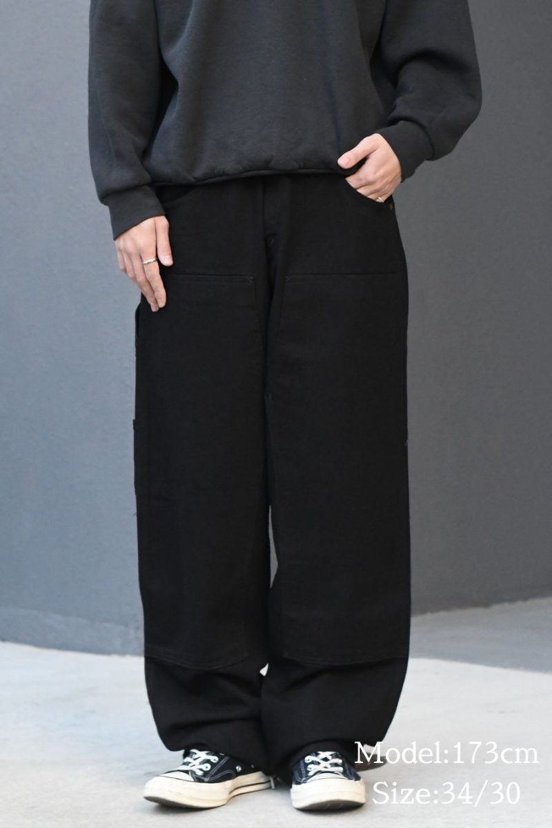 画像8: Prison Blues Double Knee Denim Work Jean Black プリズンブルース (8)