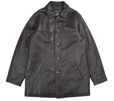 画像1: Used Eddie Bauer Leather Coat Dark Brown (1)