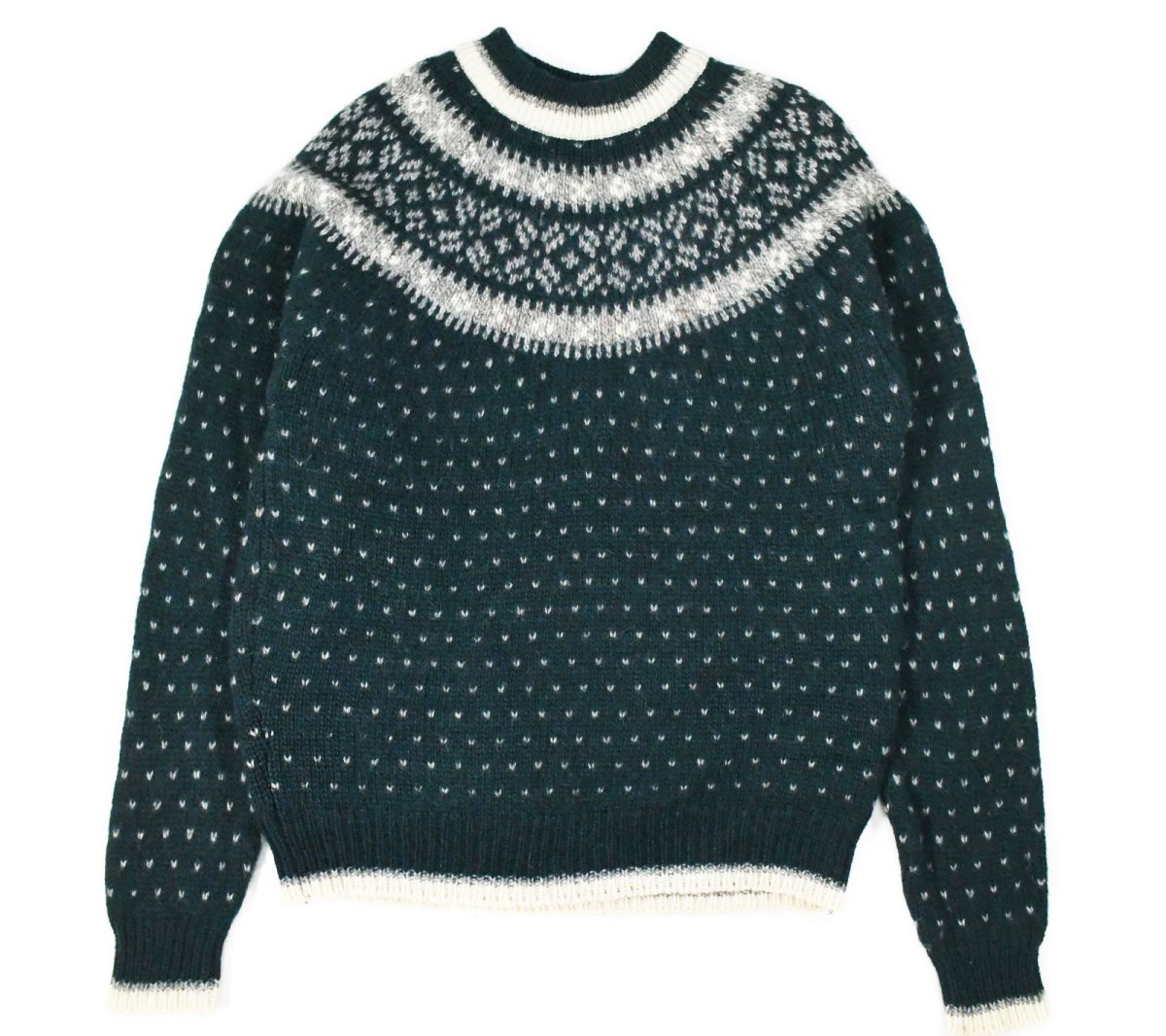 画像1: Used EMS Bird's-Eye Wool Knit Sweater (1)