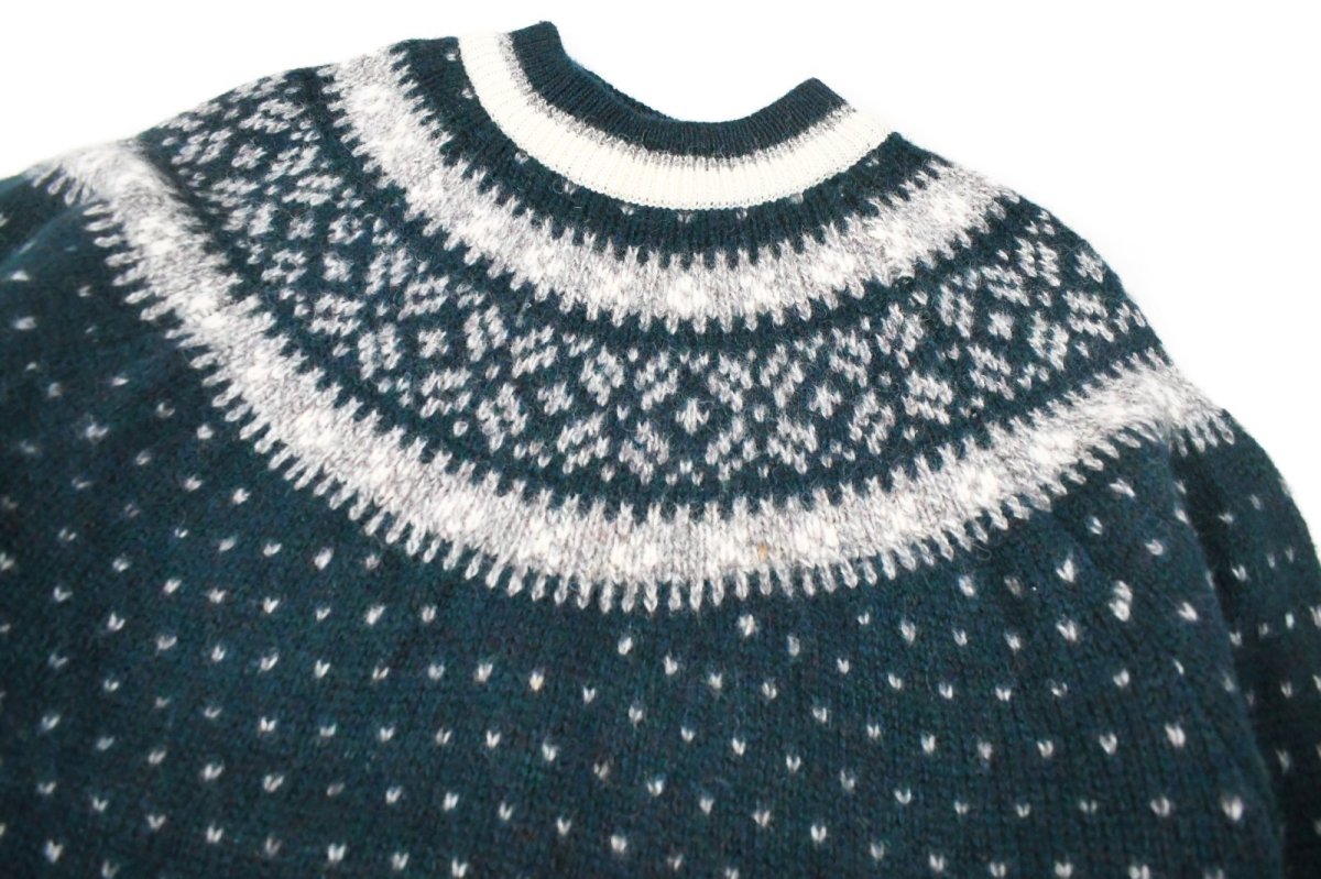 画像2: Used EMS Bird's-Eye Wool Knit Sweater (2)