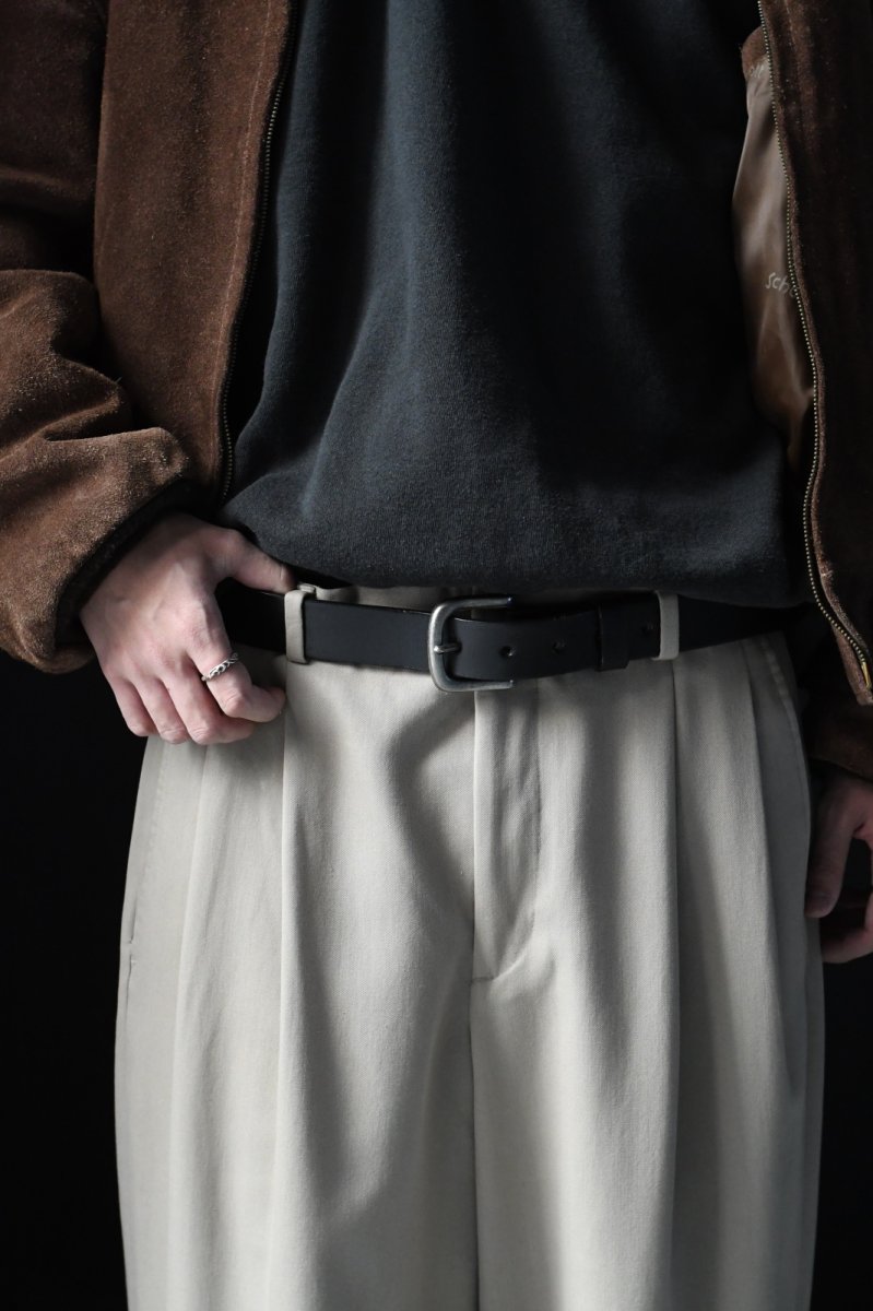 画像5: Tory Leather Plain Strap Belt Black 2145 トリーレザー (5)