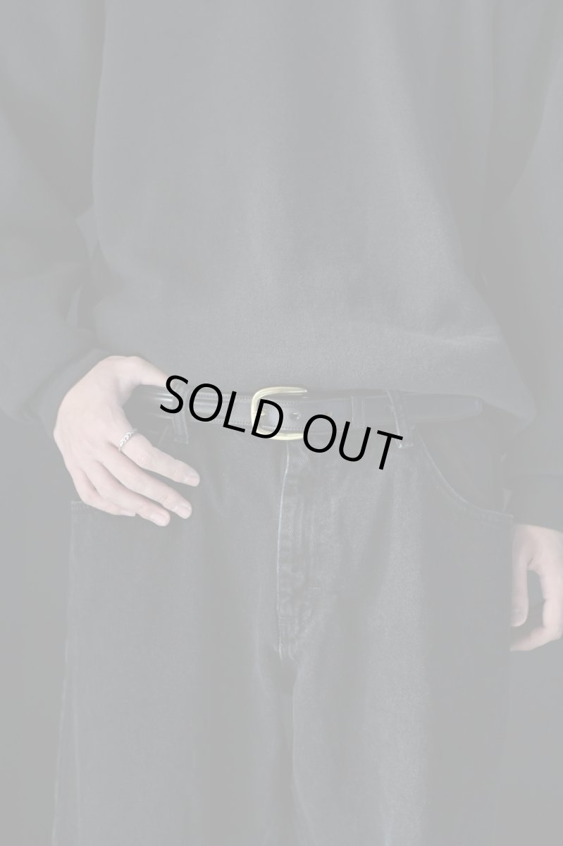 画像4: Tory Leather Round Raised Belt Black 2167 トリーレザー (4)