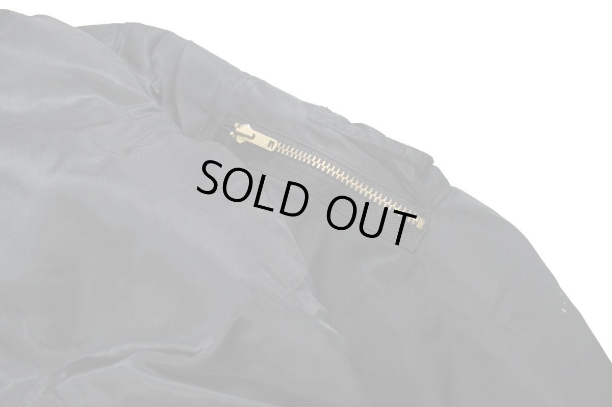 画像4: Deadstock Winfield International MA-1 Flight Jacket Black Long Type (4)