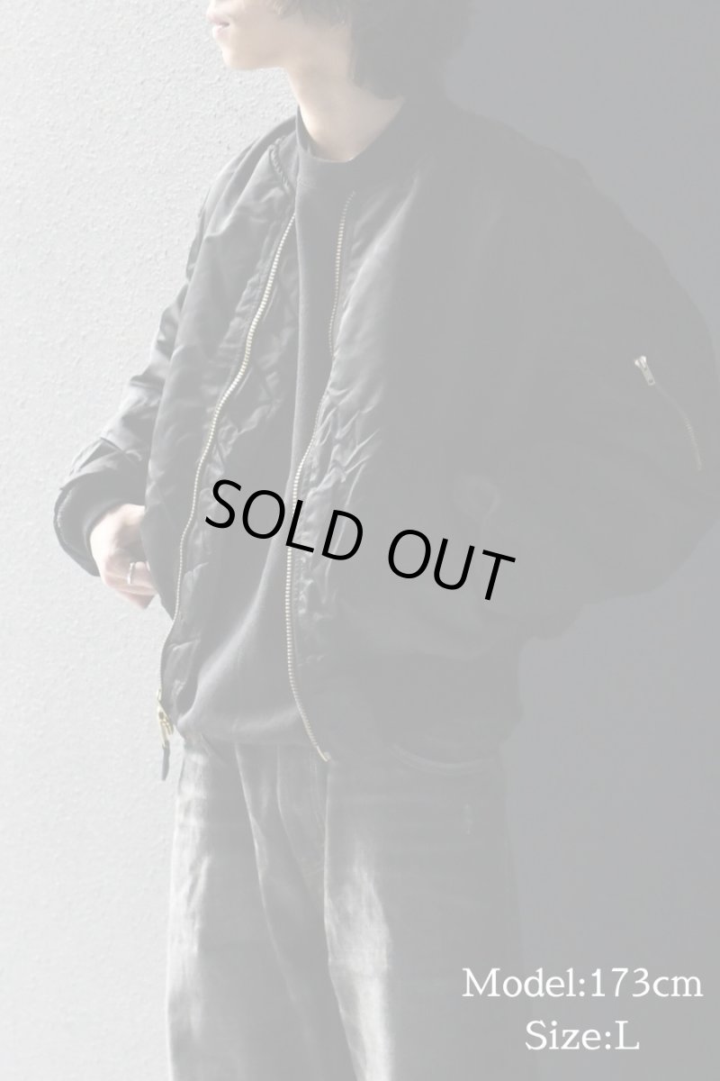 画像7: Deadstock Winfield International MA-1 Flight Jacket Black (7)
