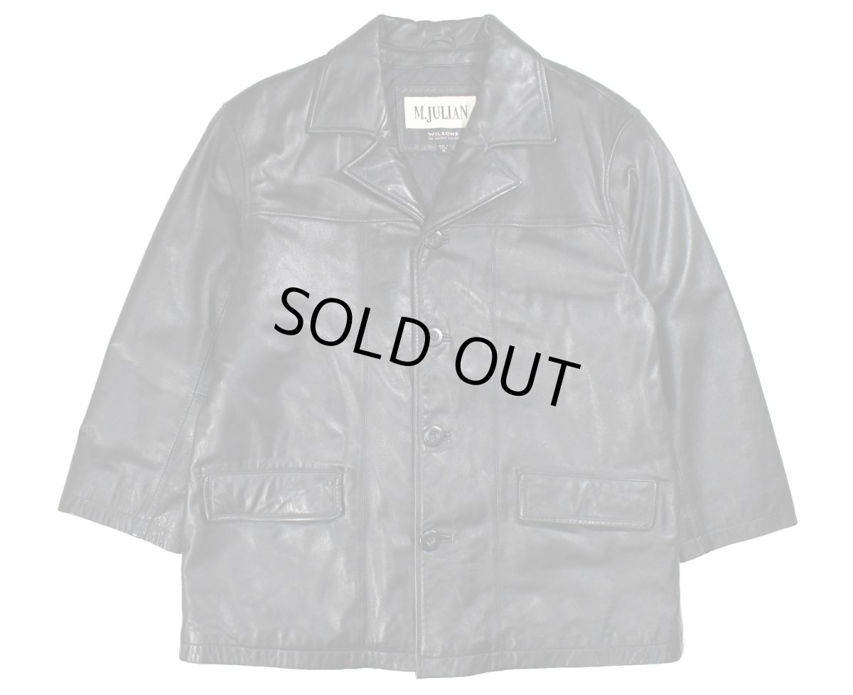 画像1: Used M.Julian Wilsons Leather Leather Coat Black (1)