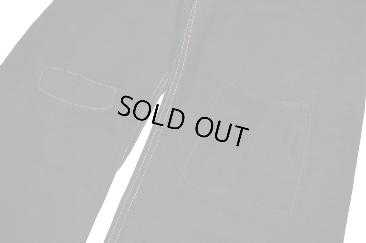 画像4: Deadstock Levi's 569 Damaged Denim Pants Over Dye Black リーバイス (4)