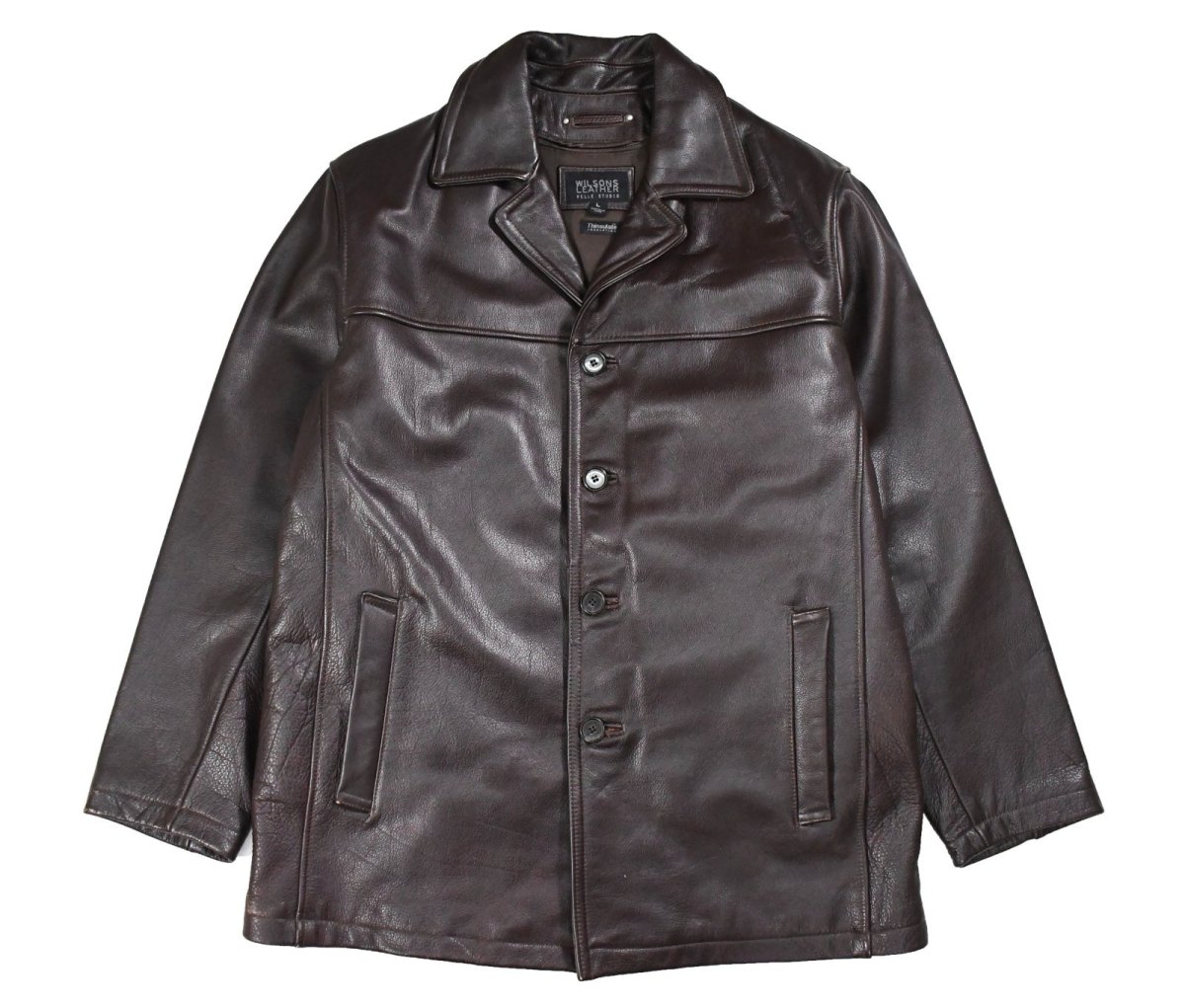 画像1: Used Wilsons Leather Leather Coat Brown (1)