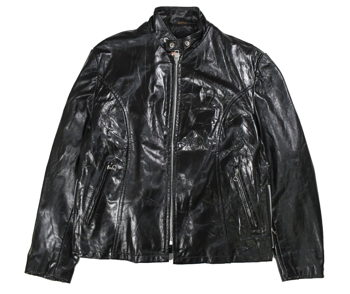 画像1: 70s Used Excelled Single Riders Jacket Black made in USA (1)