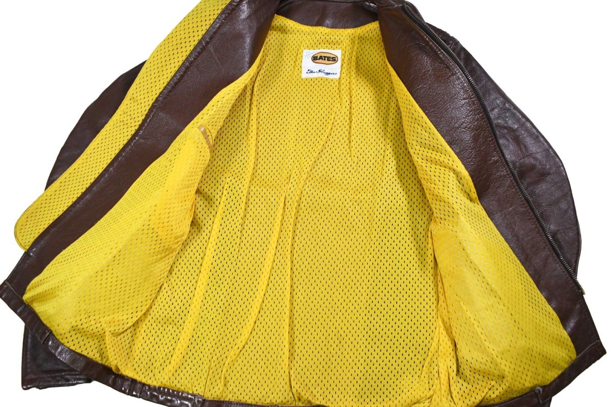 画像6: 70~80s Used Bates Single Riders Jacket Brown (6)