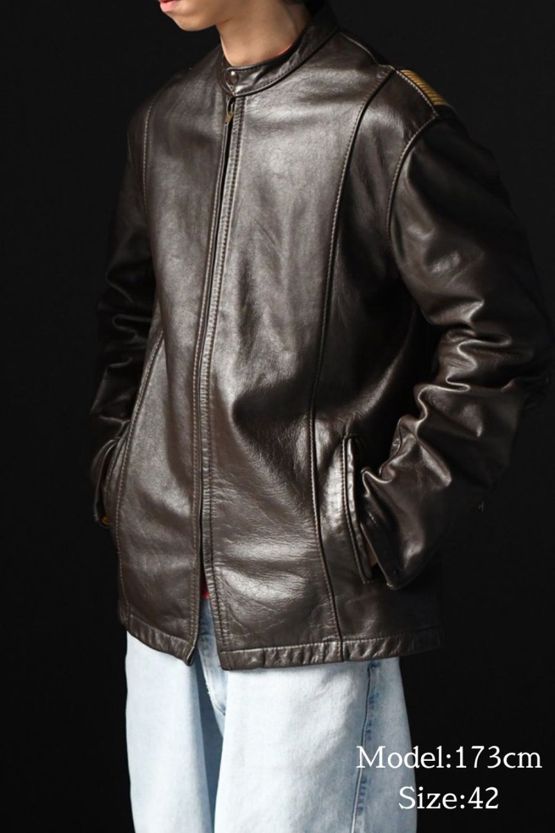 画像9: 70~80s Used Bates Single Riders Jacket Brown (9)