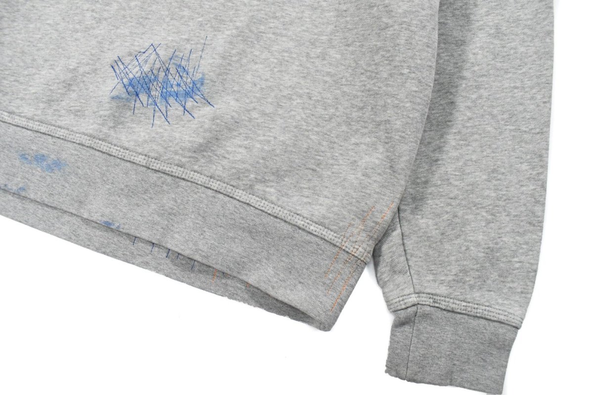 画像3: Used Nike Damaged Sweat Shirt Grey (3)