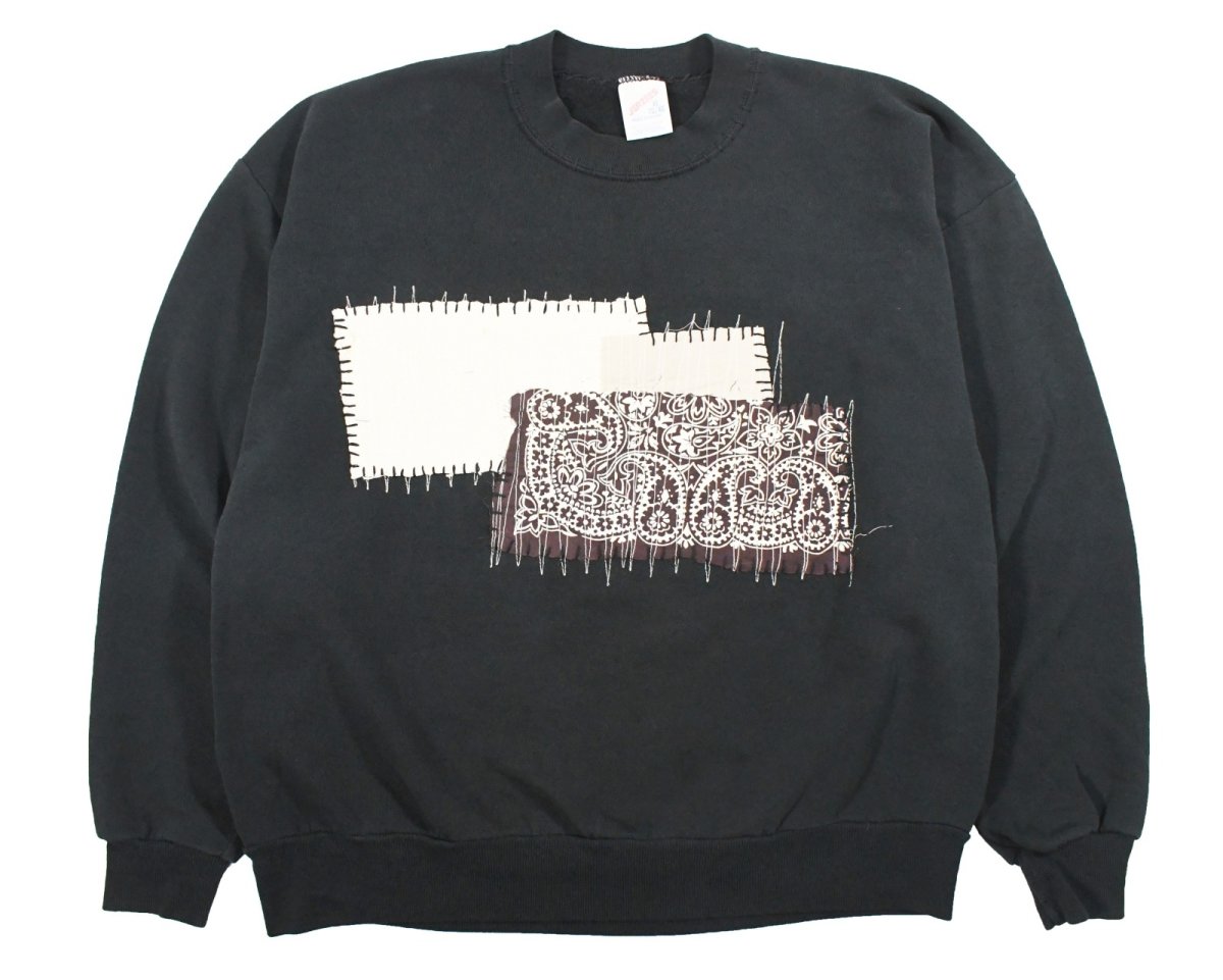 画像1: Used Jerzees Customized Sweat Shirt Black made in USA (1)