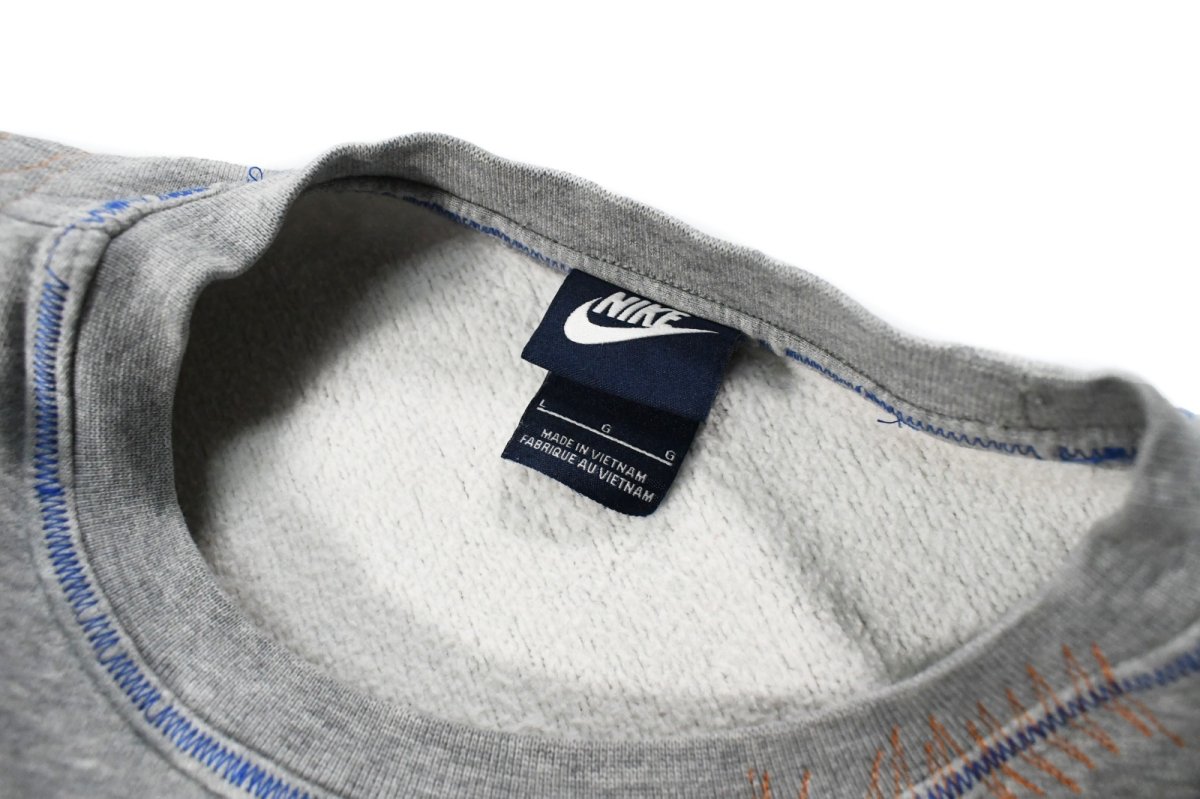 画像5: Used Nike Damaged Sweat Shirt Grey (5)
