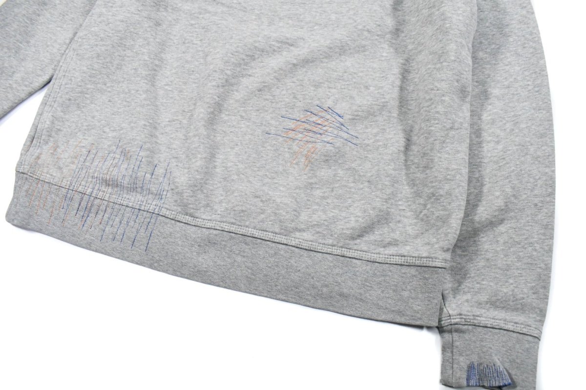 画像7: Used Nike Damaged Sweat Shirt Grey (7)