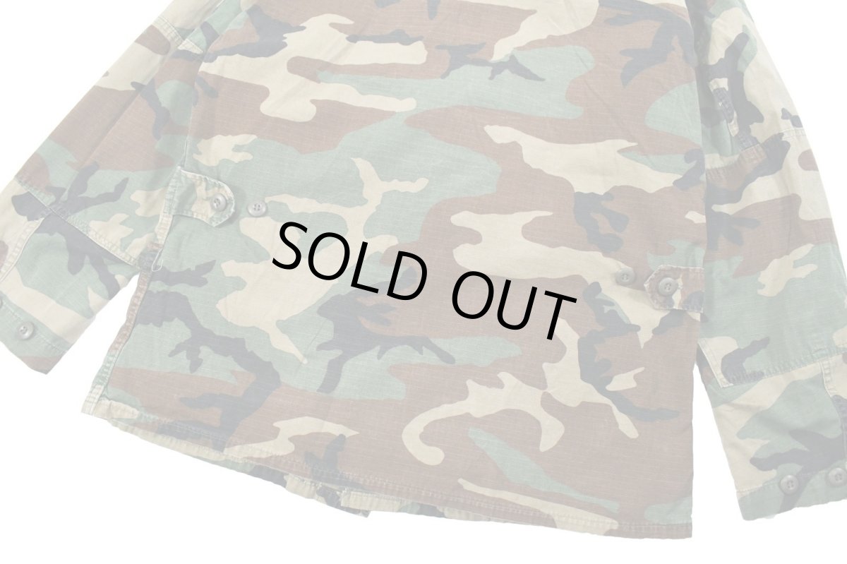 画像6: Used Us Military Studded Ripstop BDU Coat Woodland Camo (6)