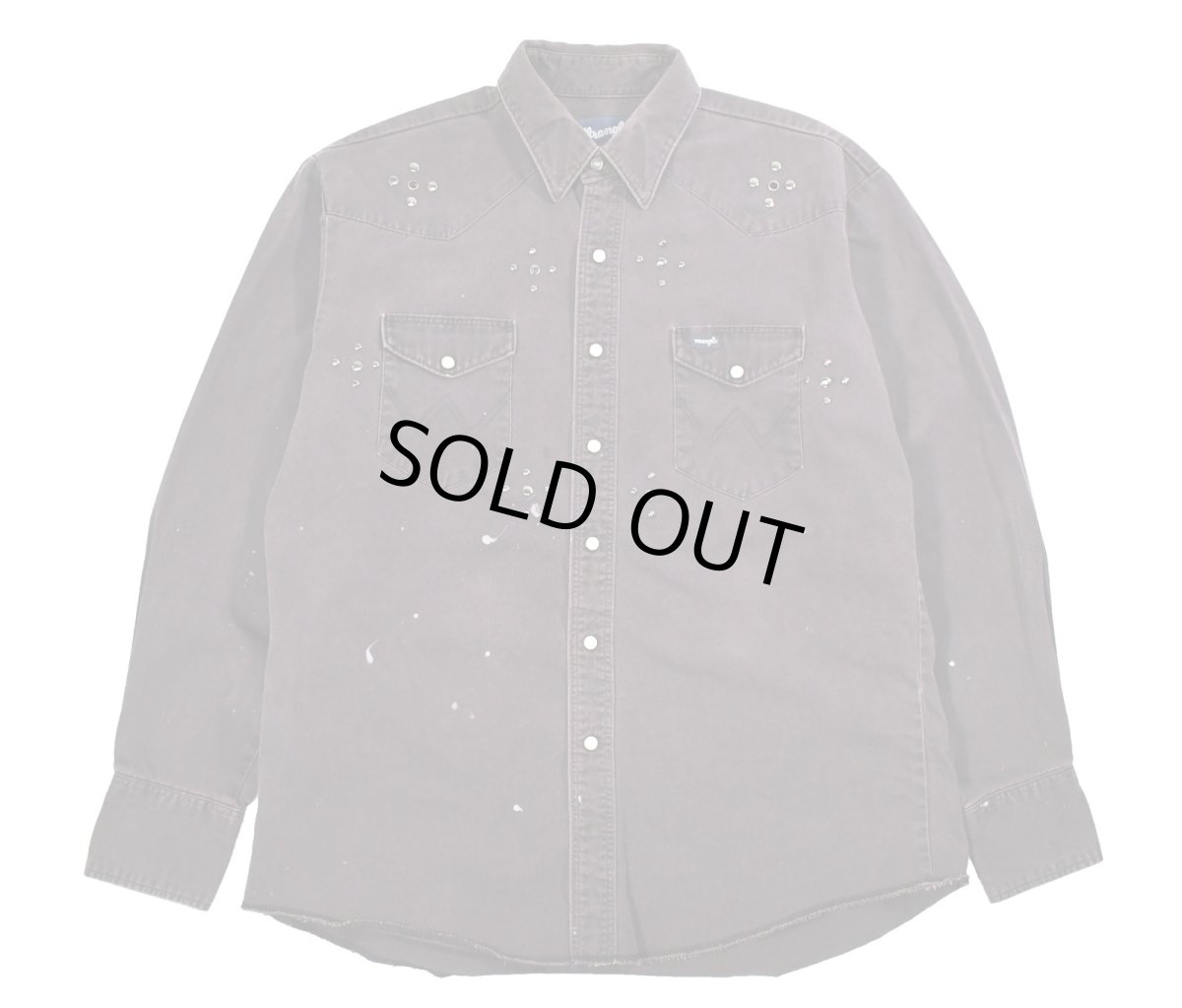 画像1: Used Wrangler Studded Western Shirt (1)