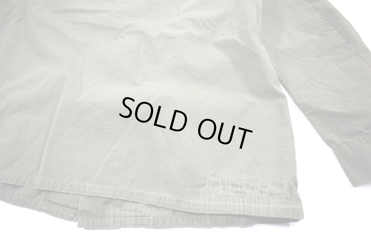 画像7: Used Us Military Damaged Ripstop Poplin Jungle Fatigue Jacket (7)
