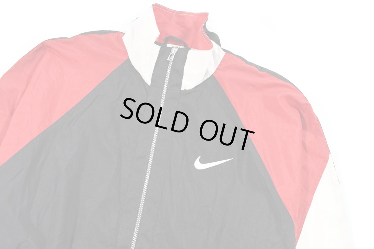 画像2: Deadstock Nike Nylon Jacket #176382 Black/Red (2)