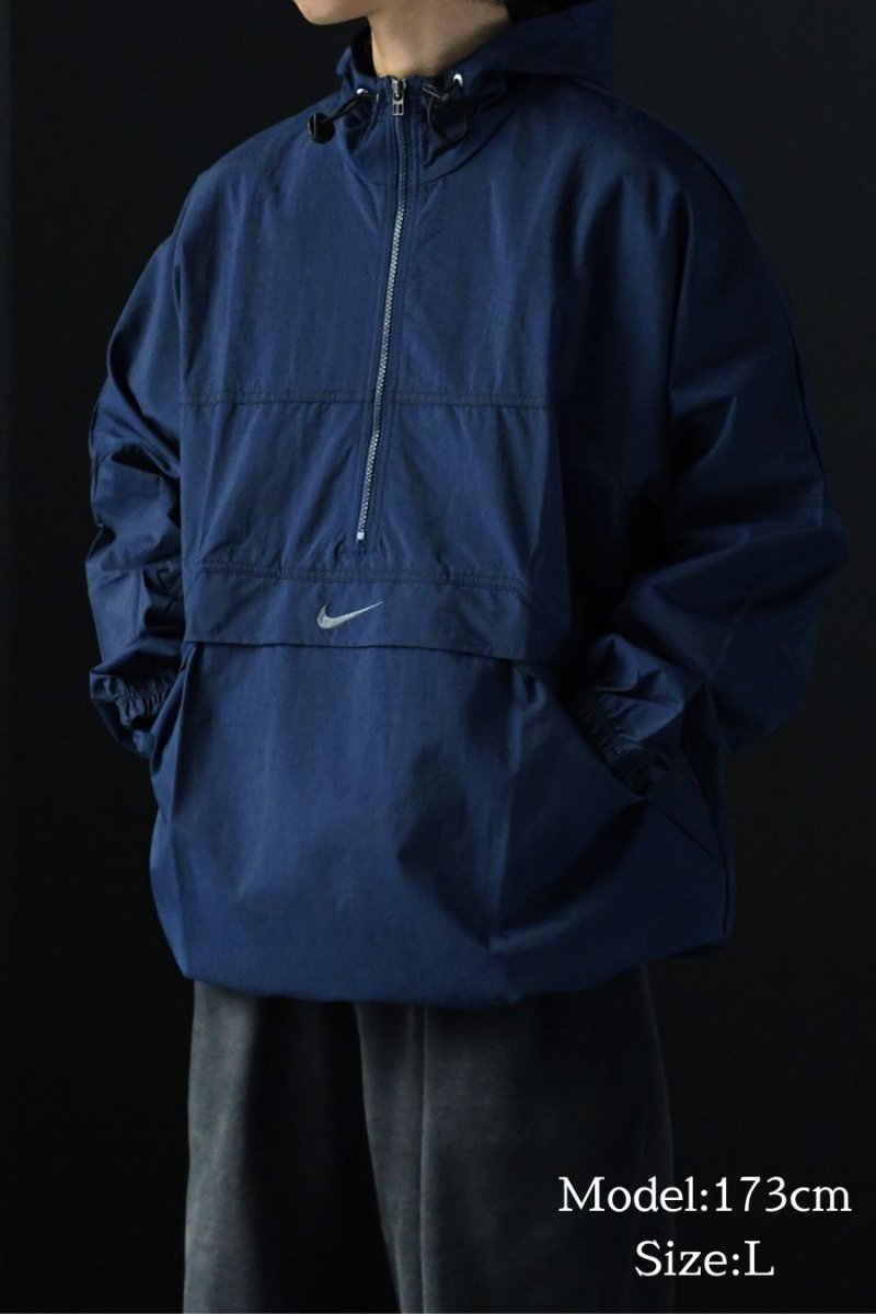 画像8: Deadstock Nike Nylon Anorak Jacket #122496 Navy (8)