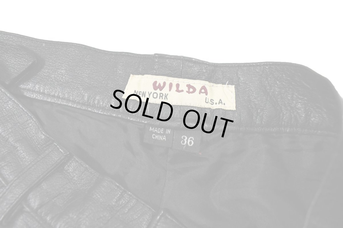 画像6: Used Wilda Leather Pants Black (6)