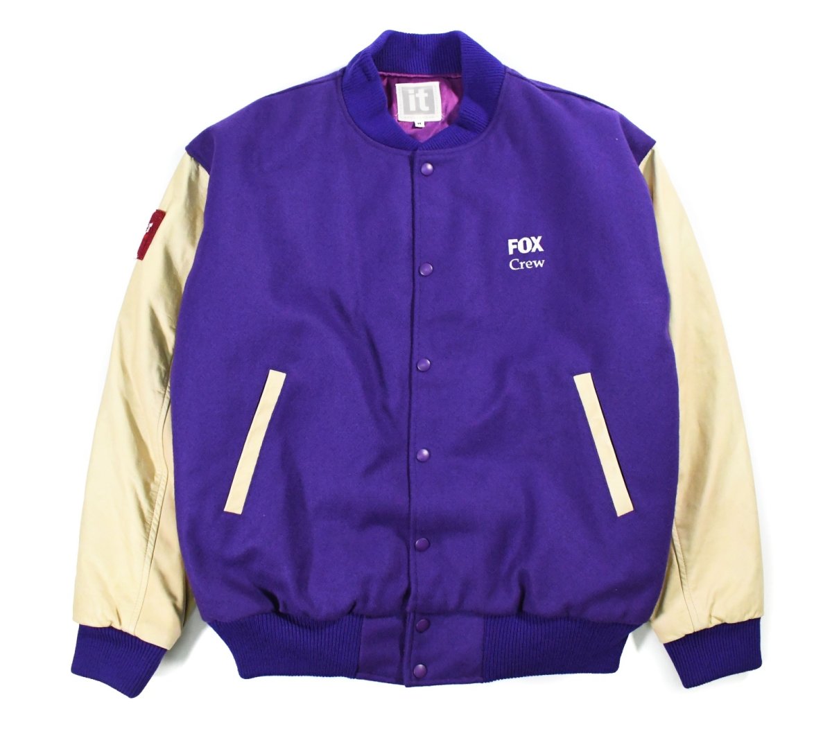 画像1: Used It Sportswear Melton/Leather Varsity Jacket (1)