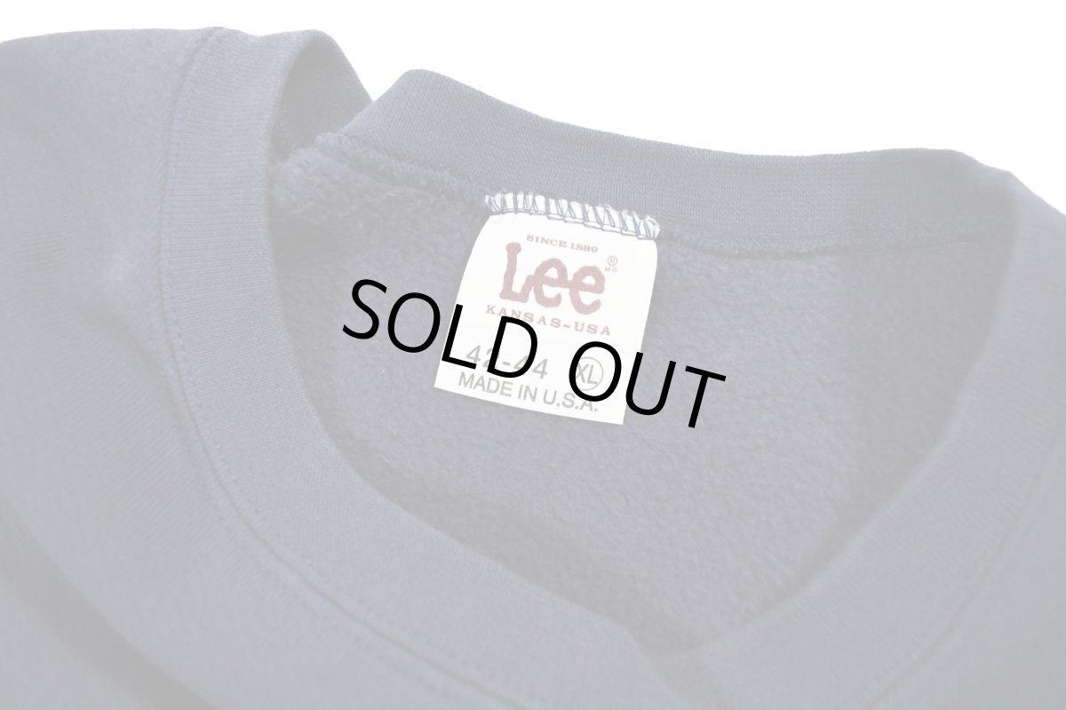 画像4: Used Lee Blank Sweat Shirt Navy made in USA (4)