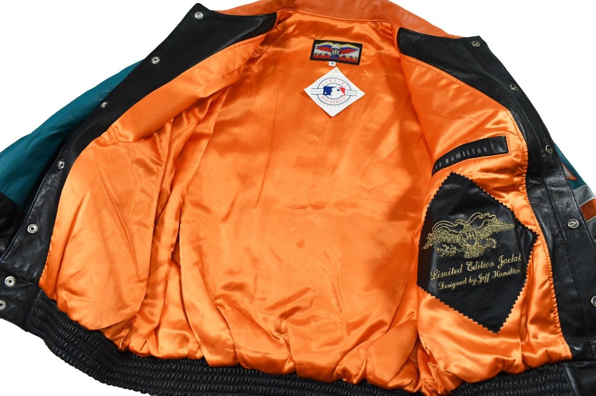 画像6: Deadstock J.H.Design Leather Jacket "Baltimore Orioles" made in USA (6)