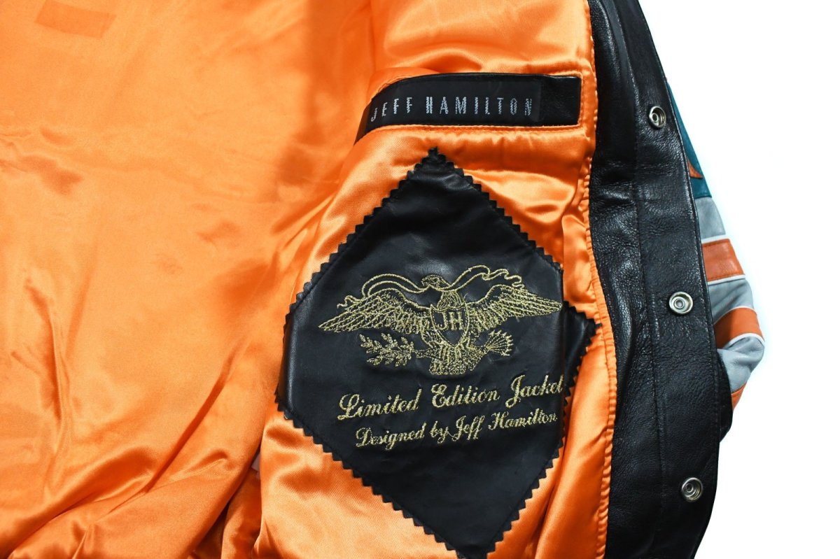 画像7: Deadstock J.H.Design Leather Jacket "Baltimore Orioles" made in USA (7)