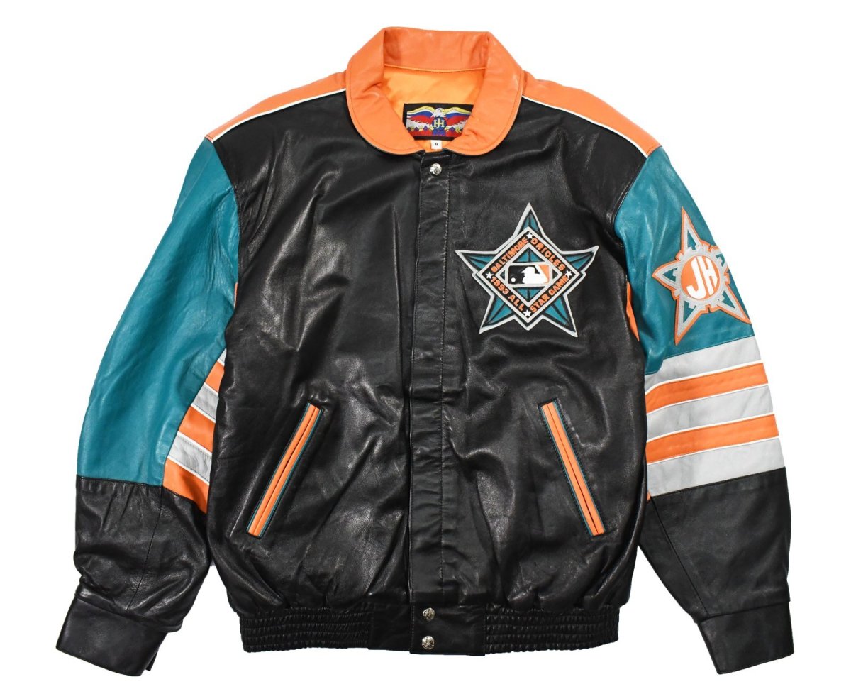 画像1: Deadstock J.H.Design Leather Jacket "Baltimore Orioles" made in USA (1)