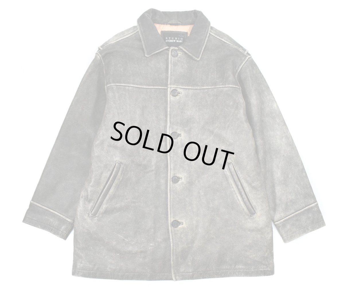 画像1: Used Andrew Marc Wilsons Leather Leather Coat (1)
