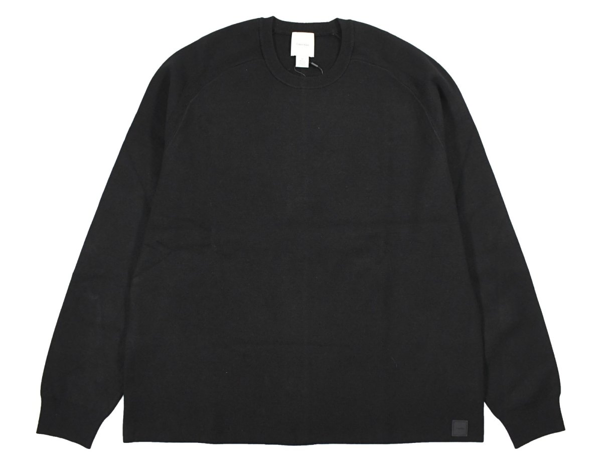 画像1: Calvin Klein Tech Knit Crew Neck Sweater Black カルバンクライン (1)
