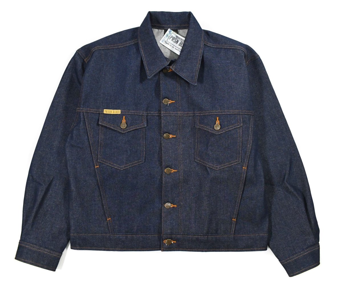 画像1: Prison Blues Denim Western Jacket Rigid Blue プリズンブルース (1)