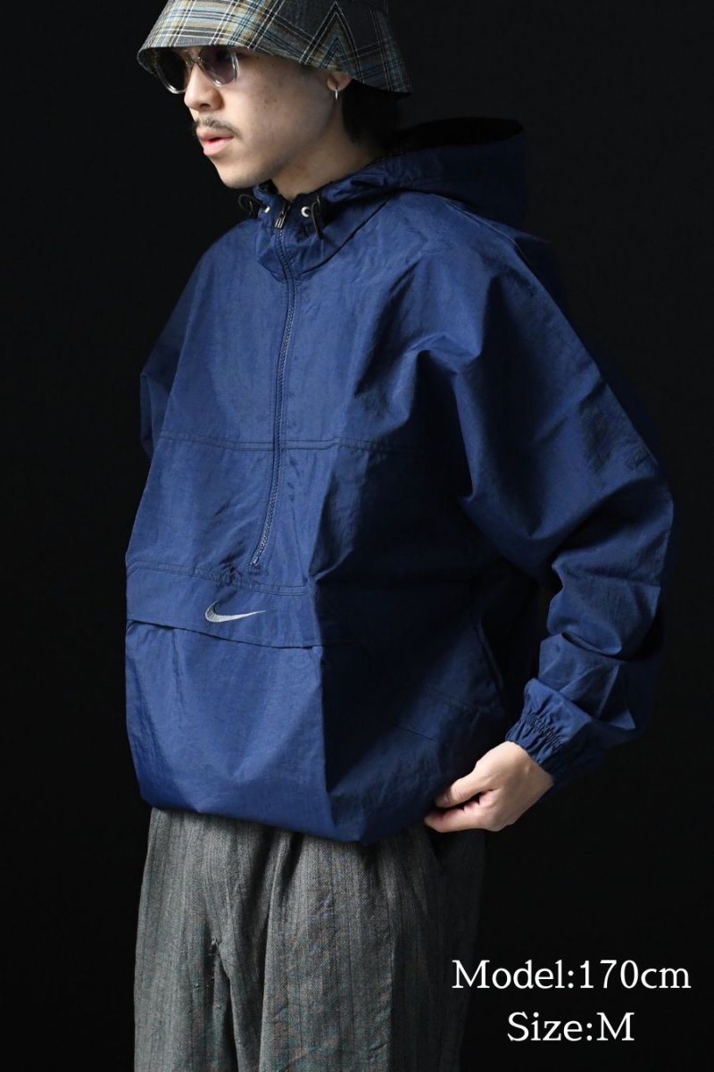 画像7: Deadstock Nike Nylon Anorak Jacket #122496 Navy (7)