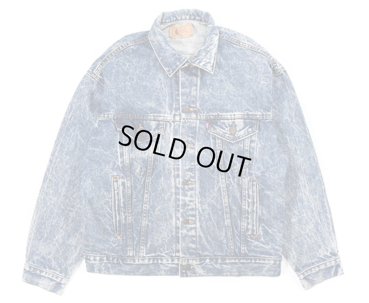 画像1: 87' Used Levi's 70507-0219 Chemical Wash Denim Jacket made in USA (1)