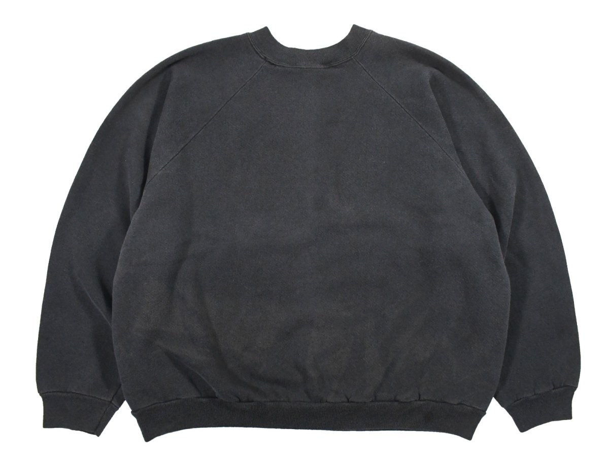 画像1: Used Hanes Raglan Sleeve Blank Sweat Shirt Black (1)