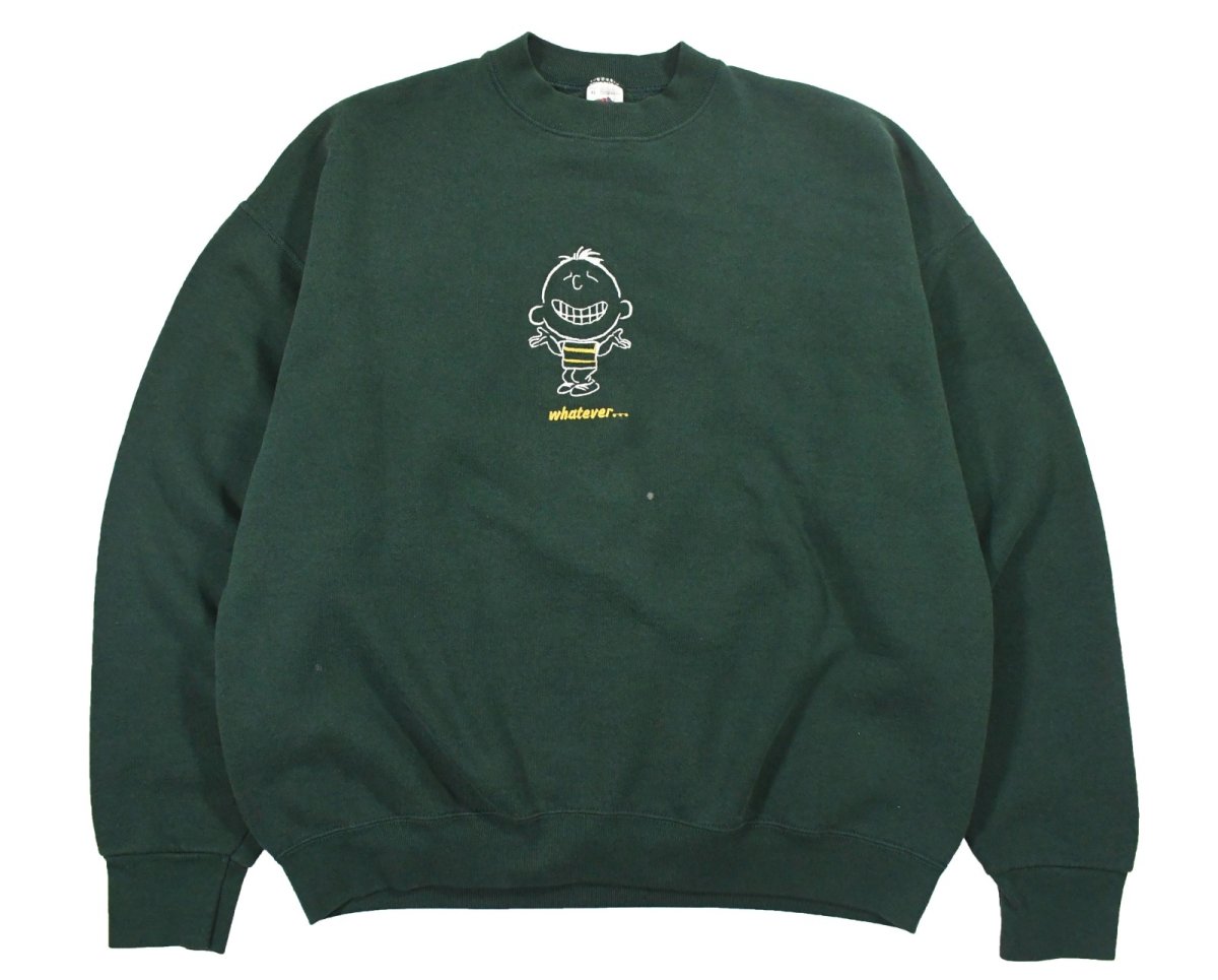 画像1: Used Fruit of the Loom Sweat Shirt "Whatever..." made in USA (1)