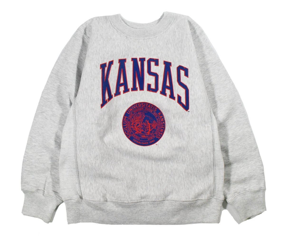 画像1: Used College Sweat Shirt "The University of Kansas" (1)
