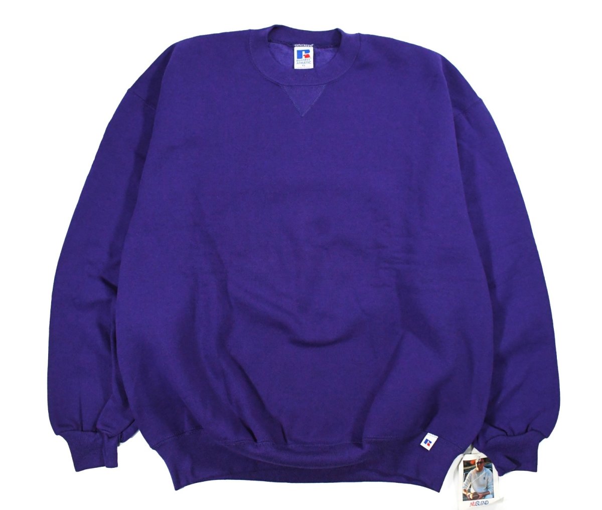 画像1: Deadstock Russell Athletic Blank Sweat Shirt Purple made in USA (1)