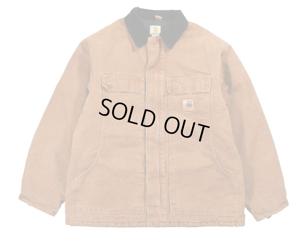 画像1: Used Carhartt Duck Insulated Traditional Coat Brown (1)