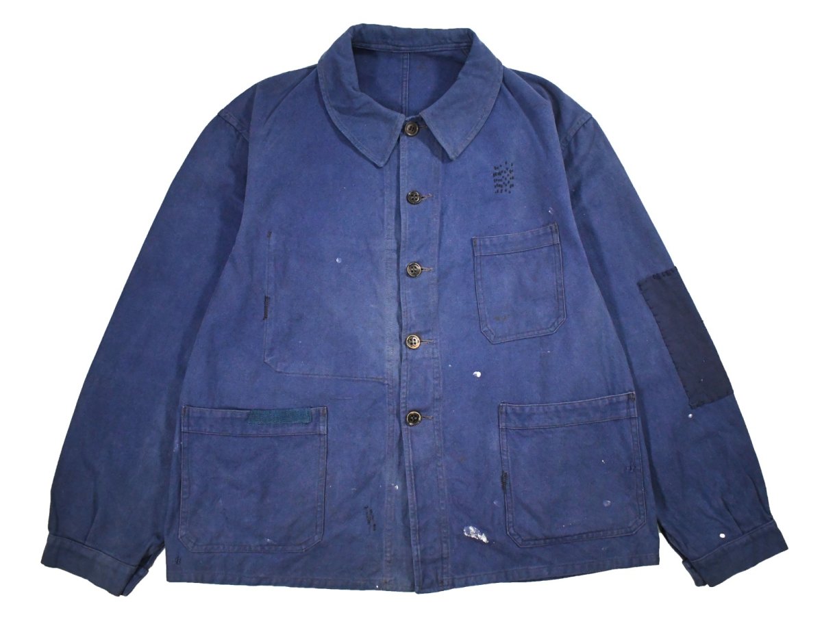 画像1: 40s Used L'elan French Work Twill Jacket (1)