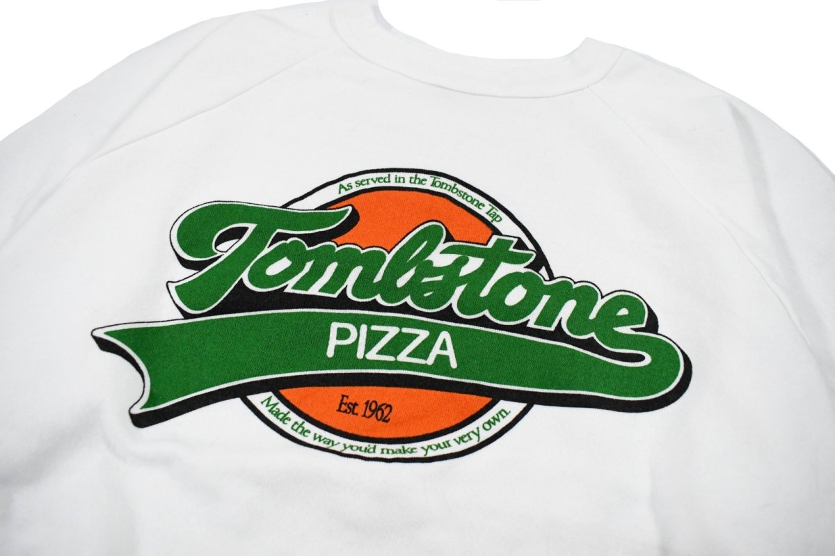 画像2: Used Print Raglan Sleeve Sweat Shirt "Tombstone Pizza" made in USA (2)