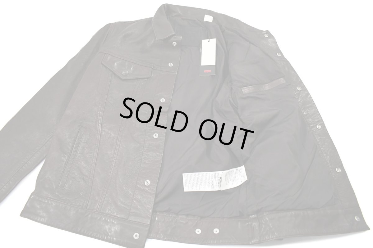 画像5: Levi's Leather Trucker Jacket Brown リーバイス (5)