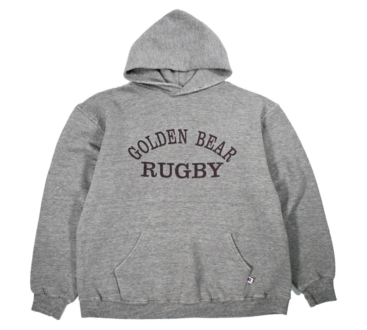画像1: Used Russell Athletic Print Sweat Hoodie "Golden Bear Rugby" made in USA (1)