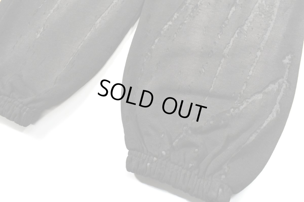 画像3: Los Angeles Apparel 14oz Drip Dye Heavy Sweat Pants Black ロサンゼルス アパレル (3)