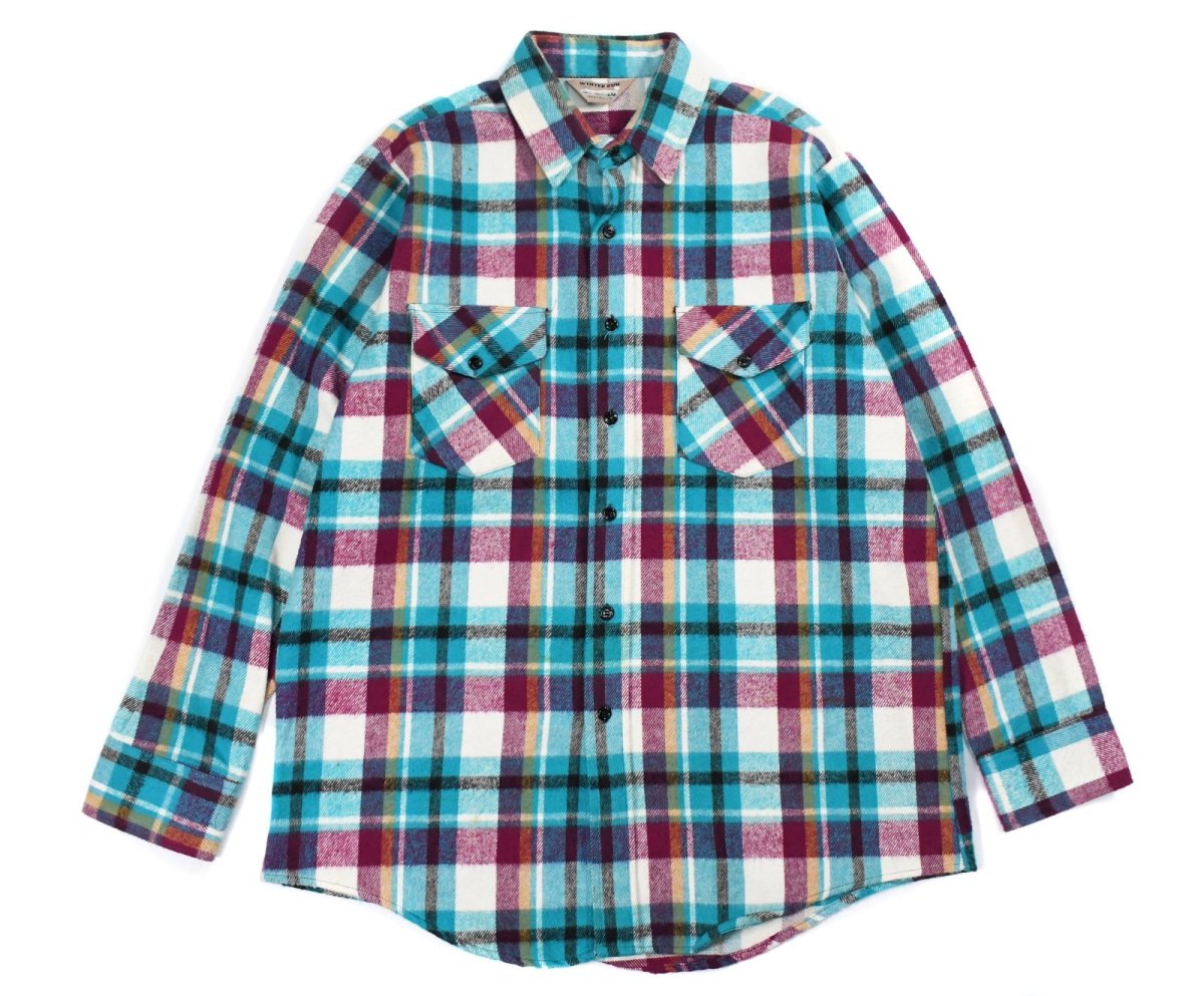 画像1: Deadstock Winter Run Flannel Shirt made in USA (1)